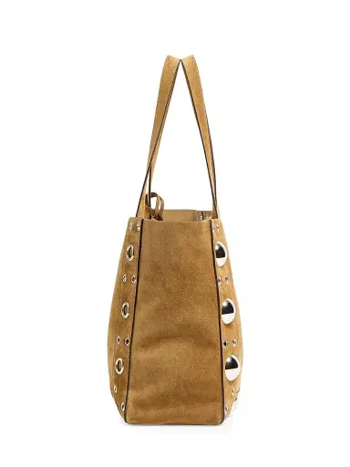 Valentino Garavani Women's Medium Nellcôte Suede Shopping Bag - Havana Beige | Thumbnail 3 Valentino Garavani Women's Medium Nellcôte Suede Shopping Bag - Havana Beige | Thumbnail 3