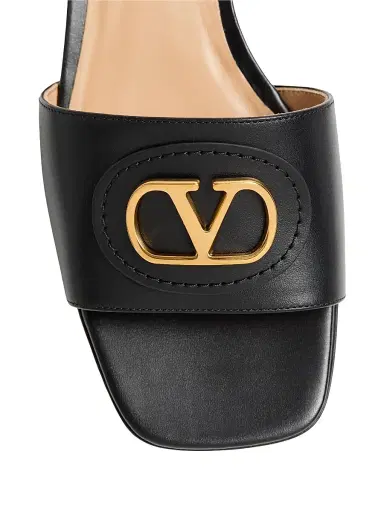 Valentino Garavani Women's VLogo Signature 20MM Slide Sandals - Black | Thumbnail 5