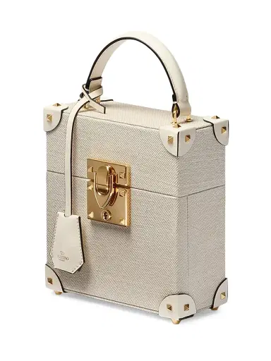 Valentino Garavani Perfume Case in Canvas and Calfskin - Natural Ivory | Thumbnail 2