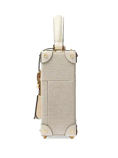 Valentino Garavani Perfume Case in Canvas and Calfskin - Natural Ivory | Thumbnail 3