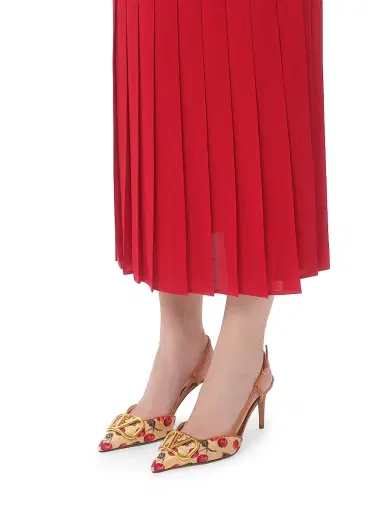 Valentino Garavani Women's VLogo Signature Slingback Pumps 80MM | Thumbnail 7 Valentino Garavani Women's VLogo Signature Slingback Pumps 80MM | Thumbnail 7