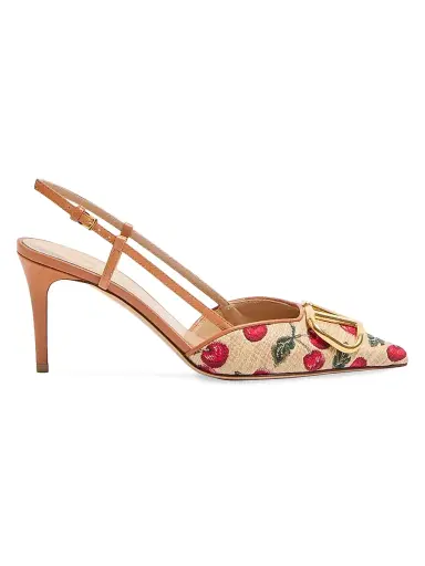 Valentino Garavani Women's VLogo Signature Slingback Pumps 80MM | Thumbnail 1 Valentino Garavani Women's VLogo Signature Slingback Pumps 80MM | Thumbnail 1
