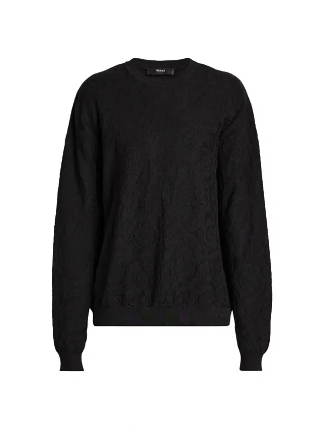 Men's Barocco Knit Sweater - Black
