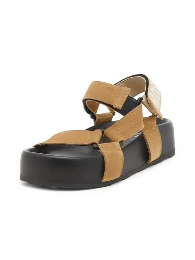 MOSCHINO Women's Sporty Logo-Detailed Suede Platform Sandals | Thumbnail 2 MOSCHINO Women's Sporty Logo-Detailed Suede Platform Sandals | Thumbnail 2