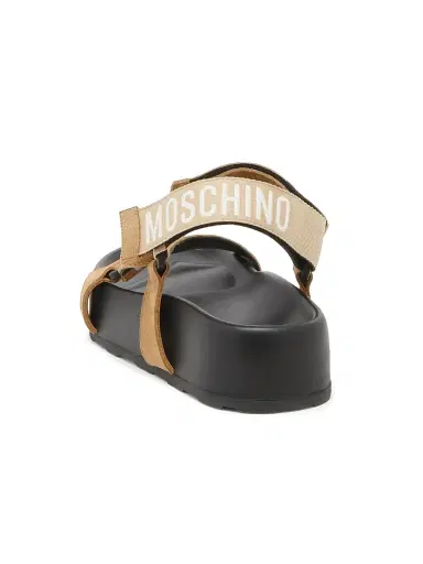 MOSCHINO Women's Sporty Logo-Detailed Suede Platform Sandals | Thumbnail 3 MOSCHINO Women's Sporty Logo-Detailed Suede Platform Sandals | Thumbnail 3