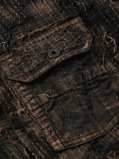 KAPITAL Boro Distressed Patchwork Cotton and Linen-Blend Jacket - Men | Thumbnail 5