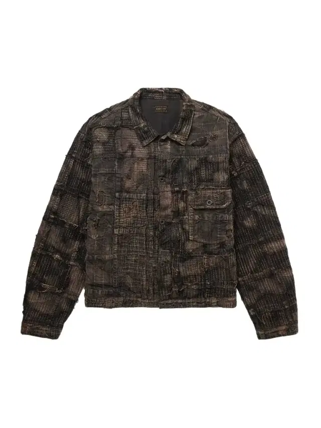 KAPITAL Boro Distressed Patchwork Cotton and Linen-Blend Jacket - Men