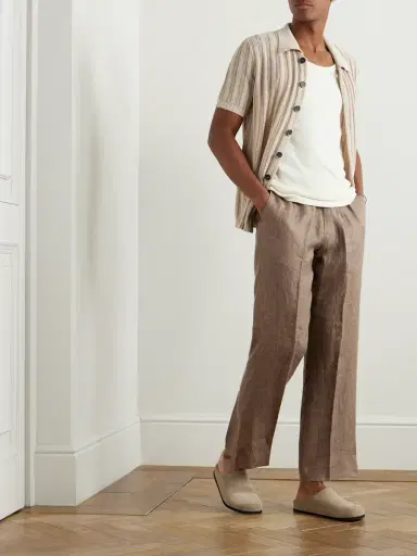 PIACENZA 1733 Straight-Leg Linen Trousers - Men | Thumbnail 2 PIACENZA 1733 Straight-Leg Linen Trousers - Men | Thumbnail 2