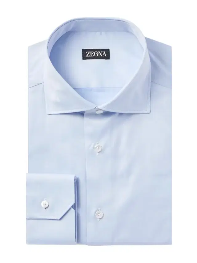 Zegna Slim-Fit Cutaway-Collar Striped Cotton Shirt - Men