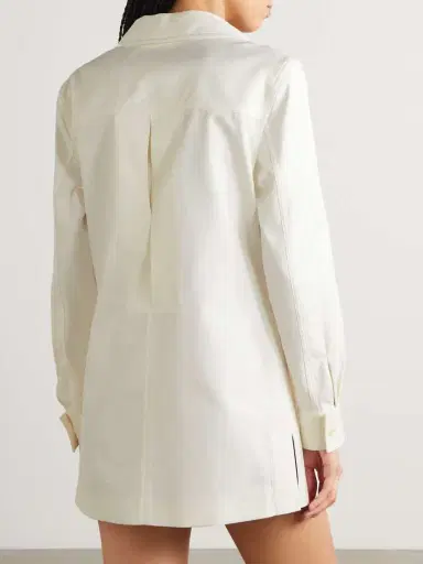Tom Ford Lace-up Cotton And Silk-blend Twill Mini Dress | Thumbnail 3 Tom Ford Lace-up Cotton And Silk-blend Twill Mini Dress | Thumbnail 3