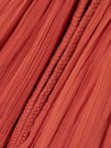 Isabel Marant Jaoni Braided Gathered Cotton Mini Dress | Thumbnail 4