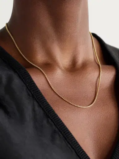 David Yurman Hollow Box Chain 18-karat Gold Necklace | Thumbnail 2