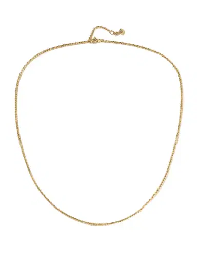 David Yurman Hollow Box Chain 18-karat Gold Necklace | Thumbnail 1