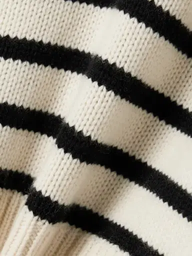 Nili Lotan Noemi Lace-up Striped Cashmere Hoodie | Thumbnail 4