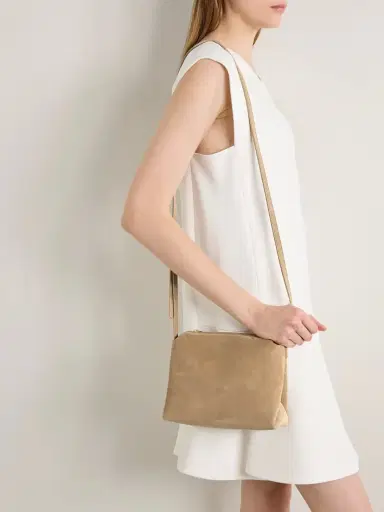 Khaite Lina Medium Suede Shoulder Bag | Thumbnail 2 Khaite Lina Medium Suede Shoulder Bag | Thumbnail 2