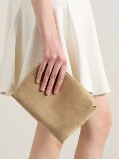 Khaite Lina Medium Suede Shoulder Bag | Thumbnail 6 Khaite Lina Medium Suede Shoulder Bag | Thumbnail 6