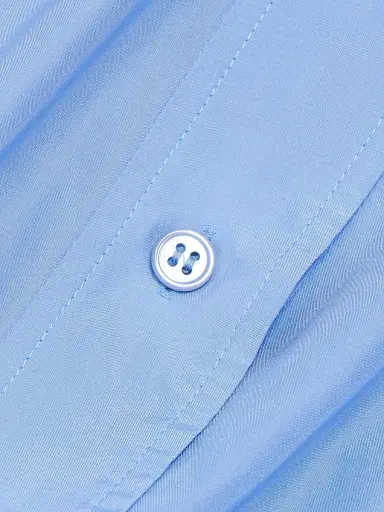 Michael Kors Collection Women's Silk-Cotton Button-Front Shirt - Ice | Thumbnail 7