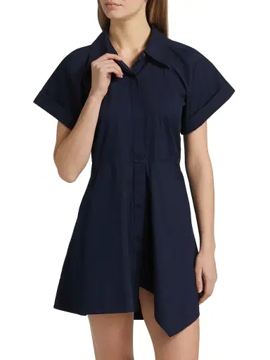 A.L.C. Women's Julie Asymmetric Cotton Mini-Shirtdress | Thumbnail 3 A.L.C. Women's Julie Asymmetric Cotton Mini-Shirtdress | Thumbnail 3