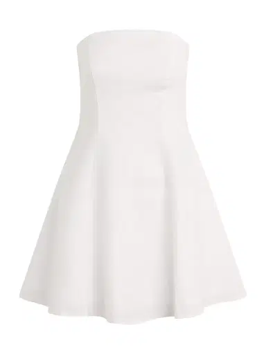 Favorite Daughter Women's The Favorite Linen-Blend Strapless Minidress - Bright White | Thumbnail 1