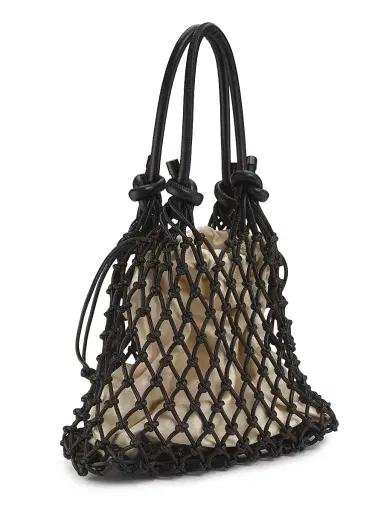3.1 Phillip Lim Women's Mini Sac Macramé Drawstring Top Handle Bag - Black | Thumbnail 3