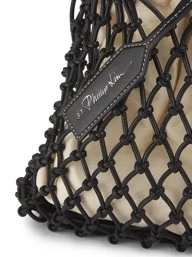 3.1 Phillip Lim Women's Mini Sac Macramé Drawstring Top Handle Bag - Black | Thumbnail 5