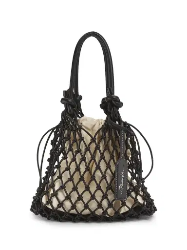 3.1 Phillip Lim Women's Mini Sac Macramé Drawstring Top Handle Bag - Black | Thumbnail 1