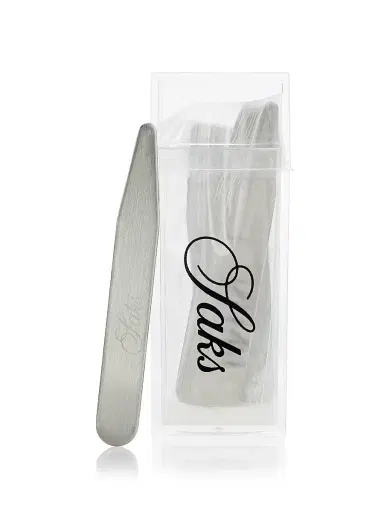 Saks Fifth Avenue Men's COLLECTION Brushed Stainless Steel 18-Piece Collar Stays Set - Silver | Thumbnail 1