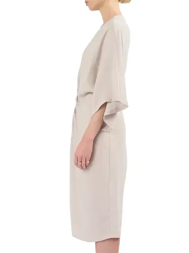 Careste Women's Olympia Gathered Dress - Dark White Sand | Thumbnail 3