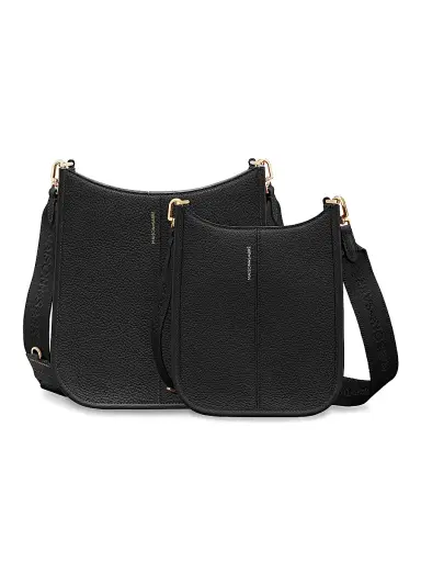MAISON de SABRÉ Women's Mini Leather Saddle Bag - Black Caviar | Thumbnail 6