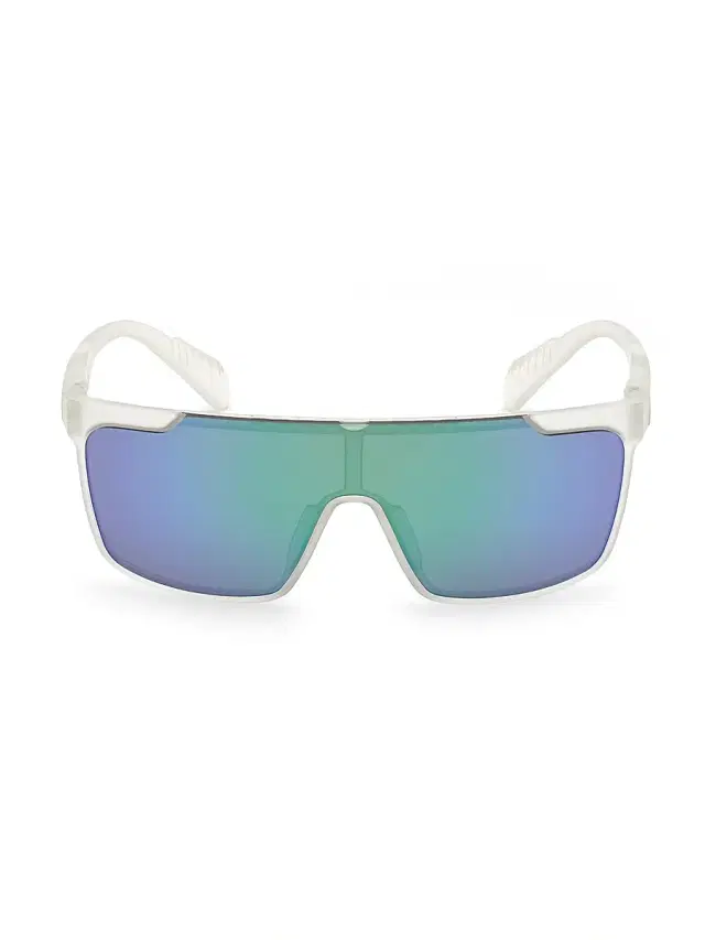 Adidas Men's Injected Shield Sunglasses - White
