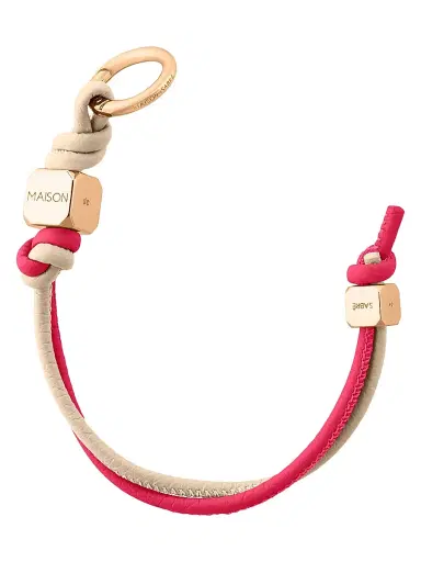 MAISON de SABRÉ Women's Leather Wristlet Charm - Saharan Fuchsia | Thumbnail 4