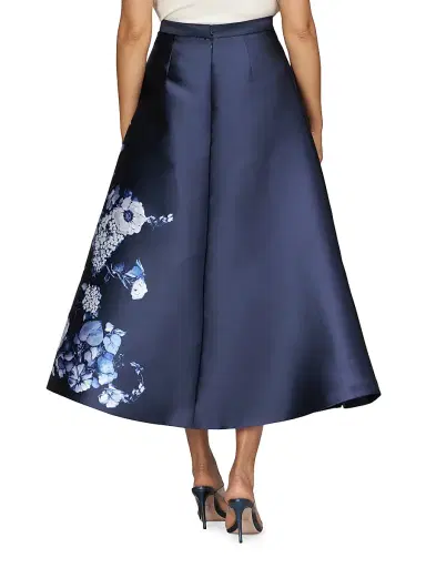 Kay Unger Women's Beatrice Morning Glowy Midi-Skirt - Midnight Blue | Thumbnail 4