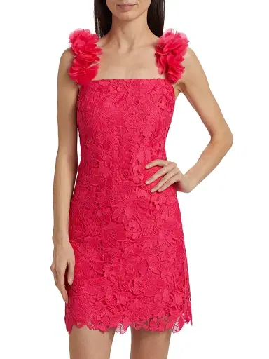 As It May Women's Emy Guipure Lace Organza-Strap Minidress | Thumbnail 3 As It May Women's Emy Guipure Lace Organza-Strap Minidress | Thumbnail 3