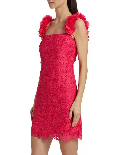 As It May Women's Emy Guipure Lace Organza-Strap Minidress | Thumbnail 4 As It May Women's Emy Guipure Lace Organza-Strap Minidress | Thumbnail 4