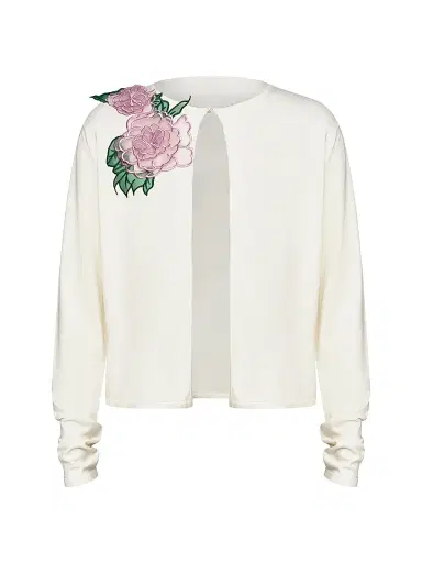 Kay Unger Women's Carson Floral Knit Cardigan | Thumbnail 1