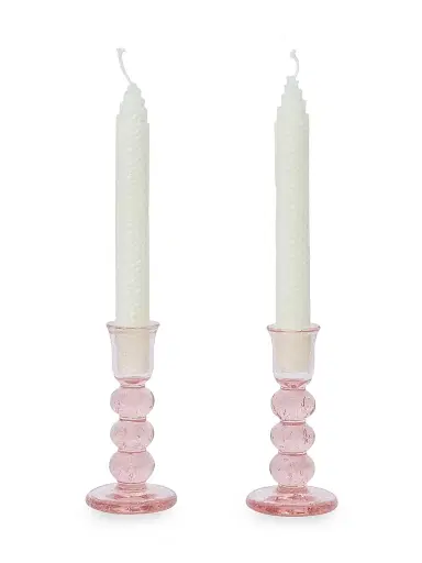 Juliska Provence Candlesticks 2-Piece Set - Pink Small | Thumbnail 3