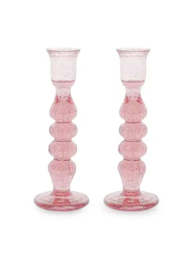 Juliska Provence Candlesticks 2-Piece Set - Pink Small | Thumbnail 4