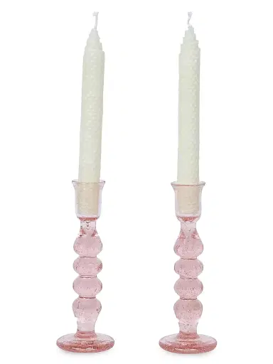 Juliska Provence Candlesticks 2-Piece Set - Pink Small | Thumbnail 5