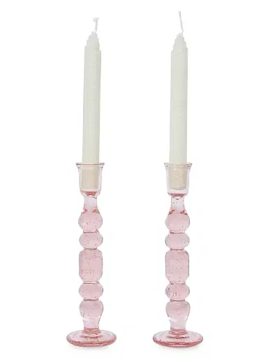 Juliska Provence Candlesticks 2-Piece Set - Pink Small | Thumbnail 7