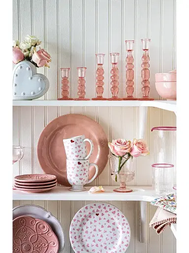 Juliska Provence Candlesticks 2-Piece Set - Pink Small | Thumbnail 8