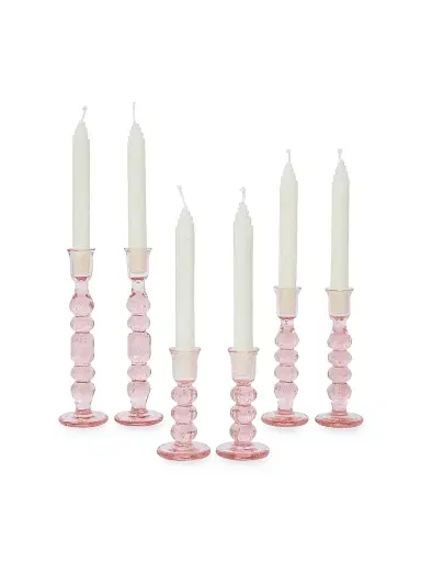 Juliska Provence Candlesticks 2-Piece Set - Pink Small | Thumbnail 1