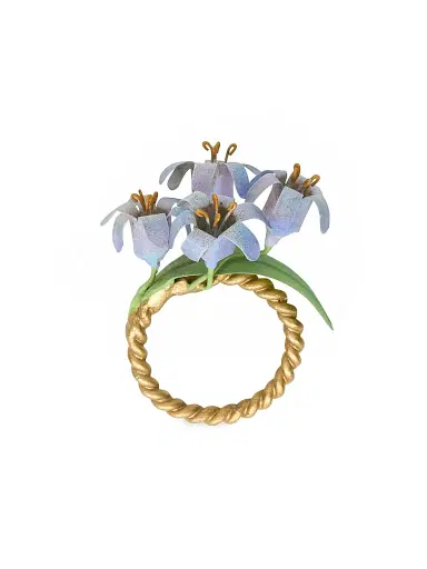Juliska Meadow Walk Napkin Rings 4-Piece Set | Thumbnail 4