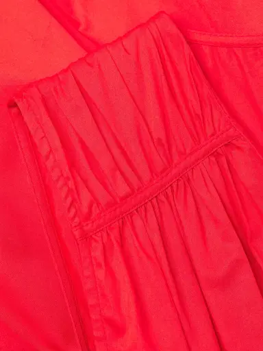 Harshman Women's Arla Cotton Bubble Hem Dress - Poppy Red - Size Large | Thumbnail 6 Harshman Women's Arla Cotton Bubble Hem Dress - Poppy Red - Size Large | Thumbnail 6