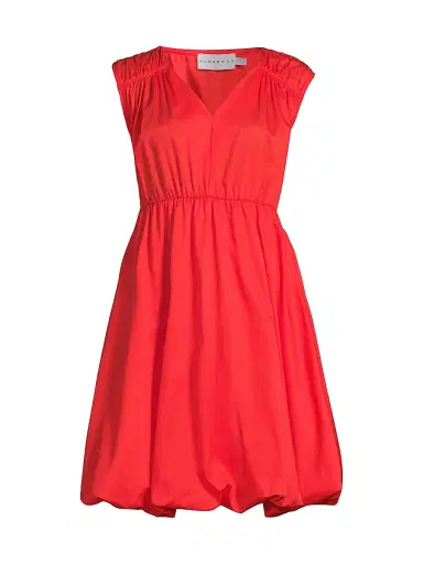 Harshman Women's Arla Cotton Bubble Hem Dress - Poppy Red - Size Large | Thumbnail 1 Harshman Women's Arla Cotton Bubble Hem Dress - Poppy Red - Size Large | Thumbnail 1