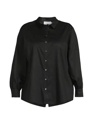 Harshman Women's Plus Franklin Shirt - Black | Thumbnail 1