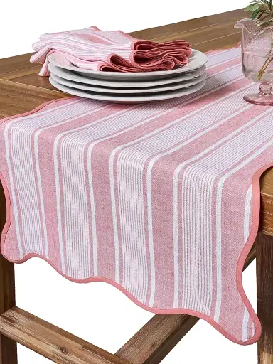 Juliska Cabana Stripe Table Runner - Pink | Thumbnail 2