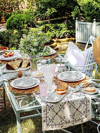 Juliska Villa Seville Table Runner - Blue | Thumbnail 4
