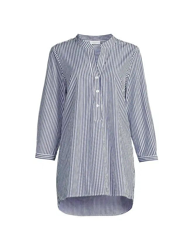 Women's Derrington Striped Cotton Tunic - Navy Stripes