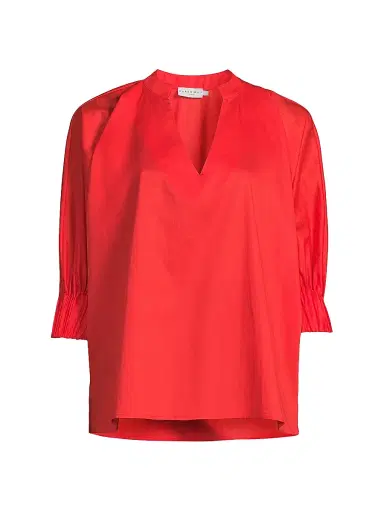 Harshman Women's Medina Cotton Blouse - Poppy Red | Thumbnail 1