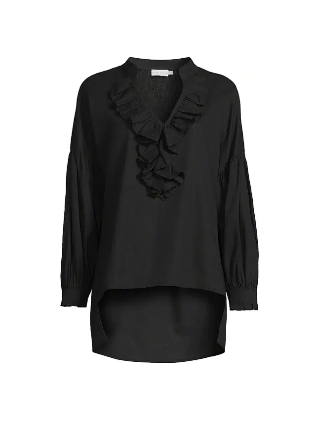 Women's Cordelia Ruffle Blouse - Black